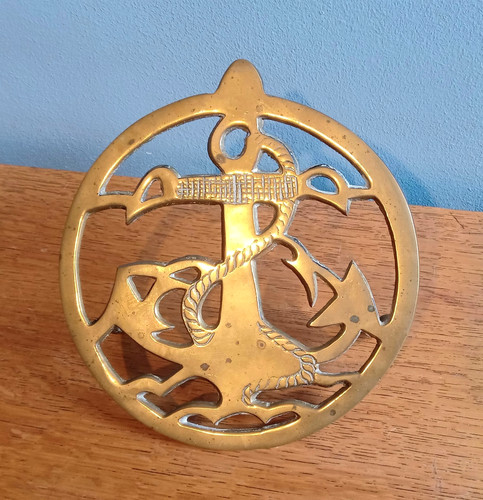 Vintage anchor brass legged - anchor,