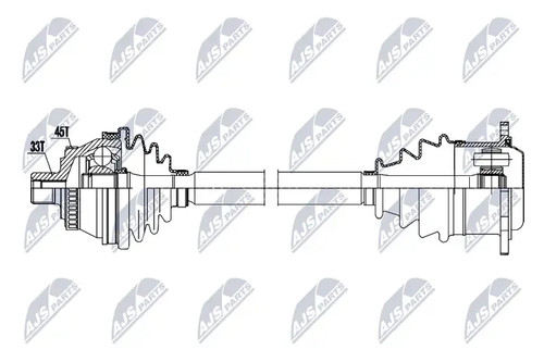 Driveshaft front axle - driveshaft, right