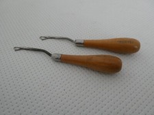 2 VINTAGE WOODEN HANDLE