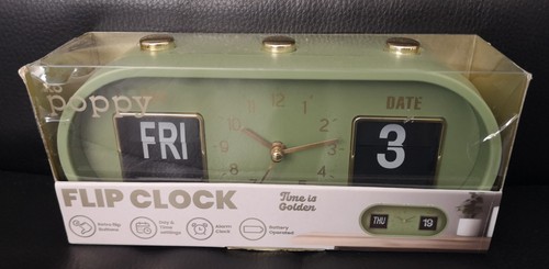 Poppy flip clock - clock, retro