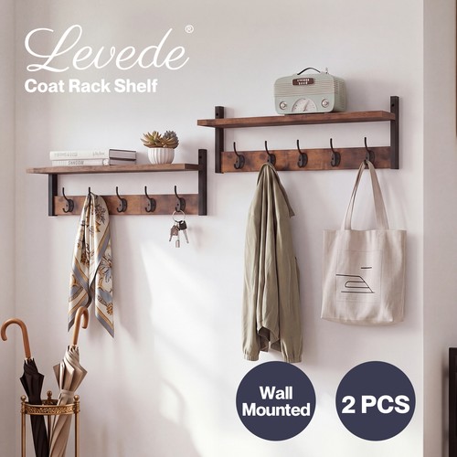 Levede coat rack wall mounted - wall,
