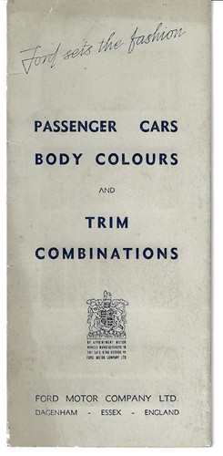 Ford colour trim - &, 1954-1955