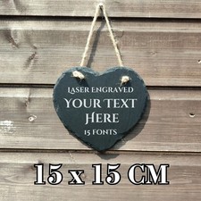 Personalised Slate Heart
