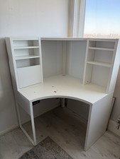 White Desk with Shelves &