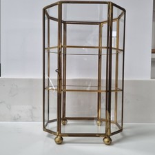 Vintage Brass and Glass Curio