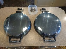 Pair of AGA Chrome Lids & Hinges (post '74) - Black Enamel