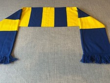 Blue and yellow bar scarf