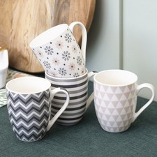Set of 4 Art Deco Mugs 350ml