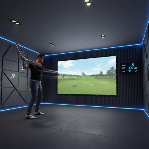 Golf simulator screen - golf,