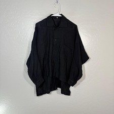 Shirin Guild Shirt Womens Small Black 100% Linen Oversized Artsy Boho Top