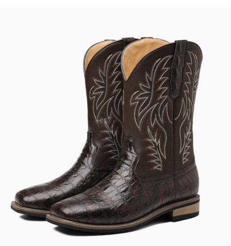 Brown croc leather - croc,