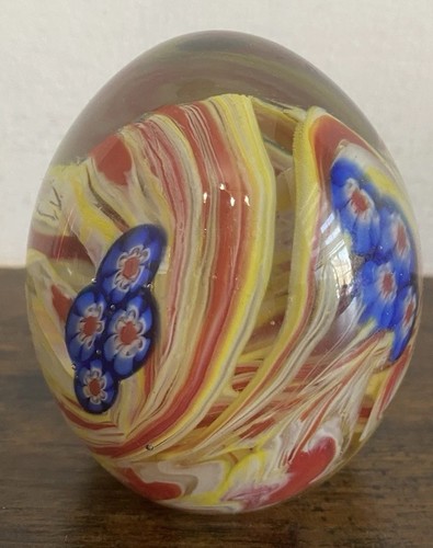 Glass swirl pattern egg shape - swirl,