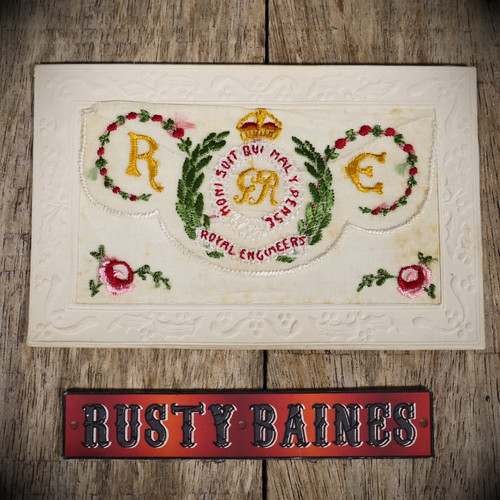 Postcard ww1 era embroidered - ww1,