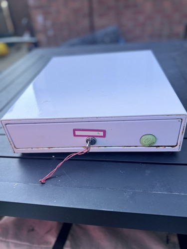 Apg white cash register - cash, drawer