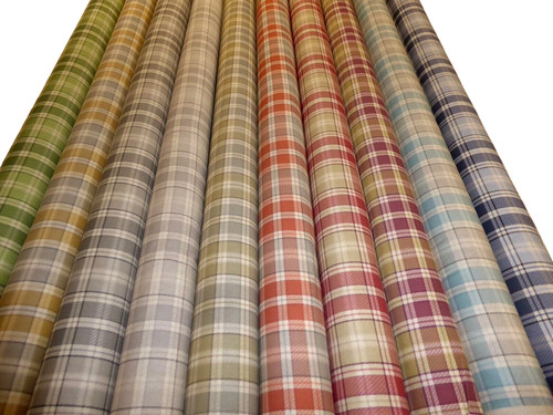 Tartan check checked linen - tartan,