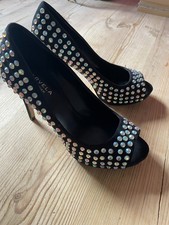 Carvela Kurt Geiger Shoes Size 6 (39) Gadget Black/Suedette  In Box 