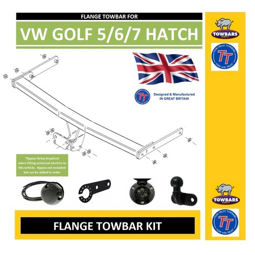 Flange towbar for - towbar,