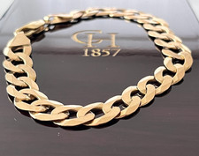 9ct Gold Curb Bracelet 8 1/2