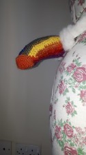 novelty hand crocheted rainbow
