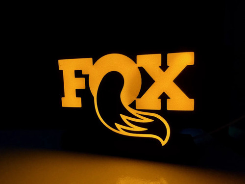 Illuminated fox led sign - illuminated,