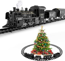 Model Toy Steam Train Track Set With Sound Smoke Lights Electric Train Set