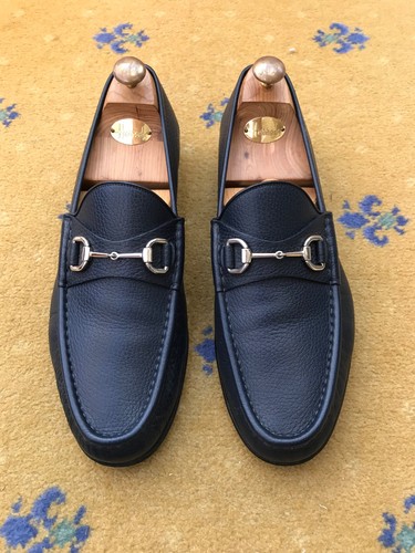 Gucci leather blue silver - gucci,