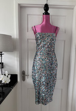 LIPSY LONDON .. Multicoloured Sequin Slip Dress Size 10