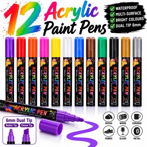 Acrylic paint pens pack - 12,