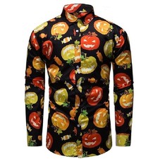 Mens Halloween Shirt Pumpkin