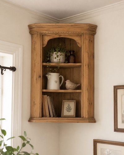 Rustic wooden corner - corner, shelf