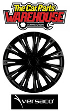 17" Black Wheel Trims Hub Cap Covers Versaco Spark