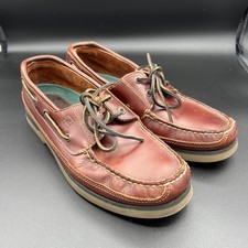 Sperry Shoes Mens Size 10 Brown Mako Collection Boat Top-Sider Leather Moc Toe