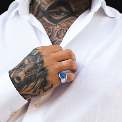 Lapis lazuli men ring - lapis,