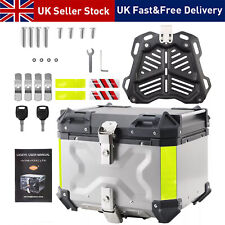 45L Motorcycle Rear Top Box Aluminium Alloy Tail Carrier Luggage Tool Case 