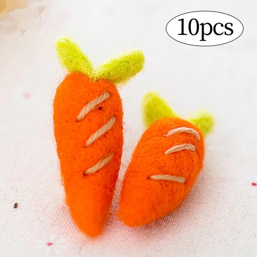 10x carrot ornament wool - carrot,