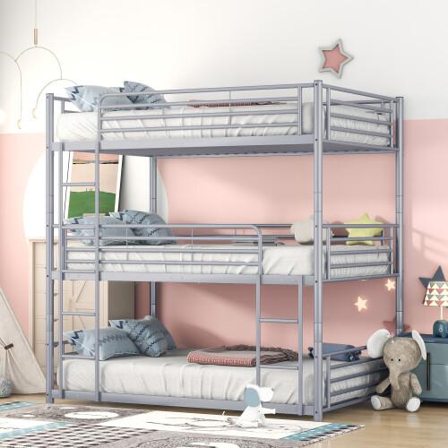 Heavy duty metal triple bunk - duty,