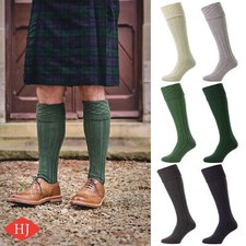 HJ Hall Kilt Socks Mens Premium Wool Blend Knee High Hose Sock