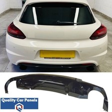 Rear Bumper Spoiler Diffuser Gloss Black Vw Scirocco R 2008-2014 New