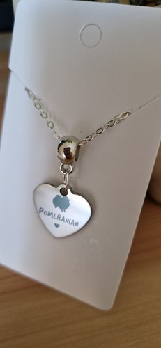 Silver heart shaped pomeranian - shaped,