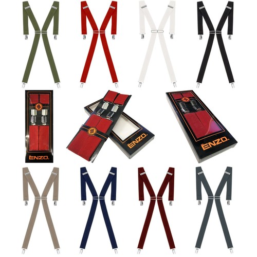 Enzo mens elasticated braces - mens,