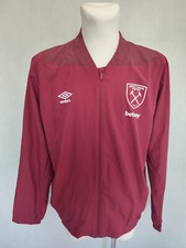 West Ham United football jacket track top zip umbro size XL