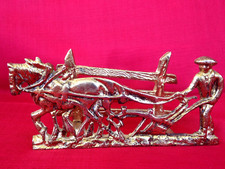 VINTAGE METAL HORSE DRAWN