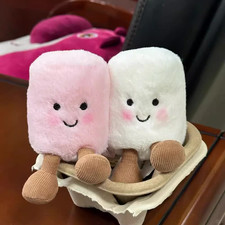 Jellycat Amuseables Pink and White Marshmallows - Brand New w/Tags&Dust Bag