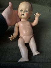 Vintage Pedigree baby doll Hard Plastic 12” Open/Close Eyes SPARE OR REPAIR E152