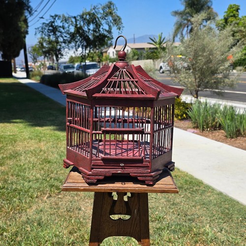 Vintage chinese bird cage - vintage,
