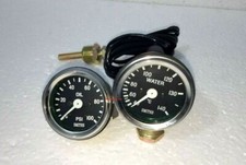 Smiths Replica 52 mm 2 1/16" Gauges Kit -Temp +Oil pressure gauge Blck Chrome