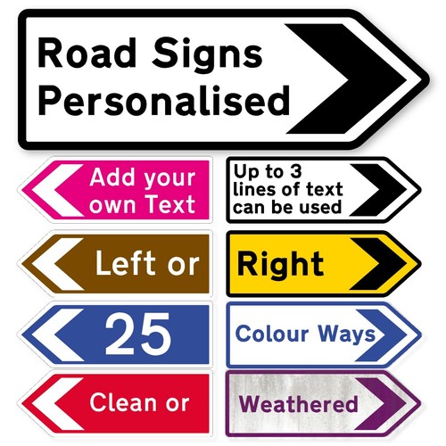 Personalised metal road sign - personalised,