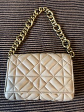 Zara Quilted Padded Gold Chain