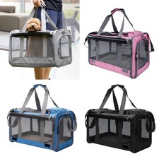 Large Pet Carrier Bag Portable Folding Carry Tote Crates Dog Cat Puppy Travel UK