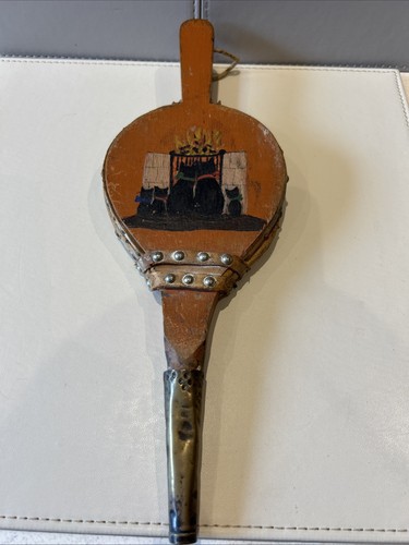 Antique small fire bellows - small,